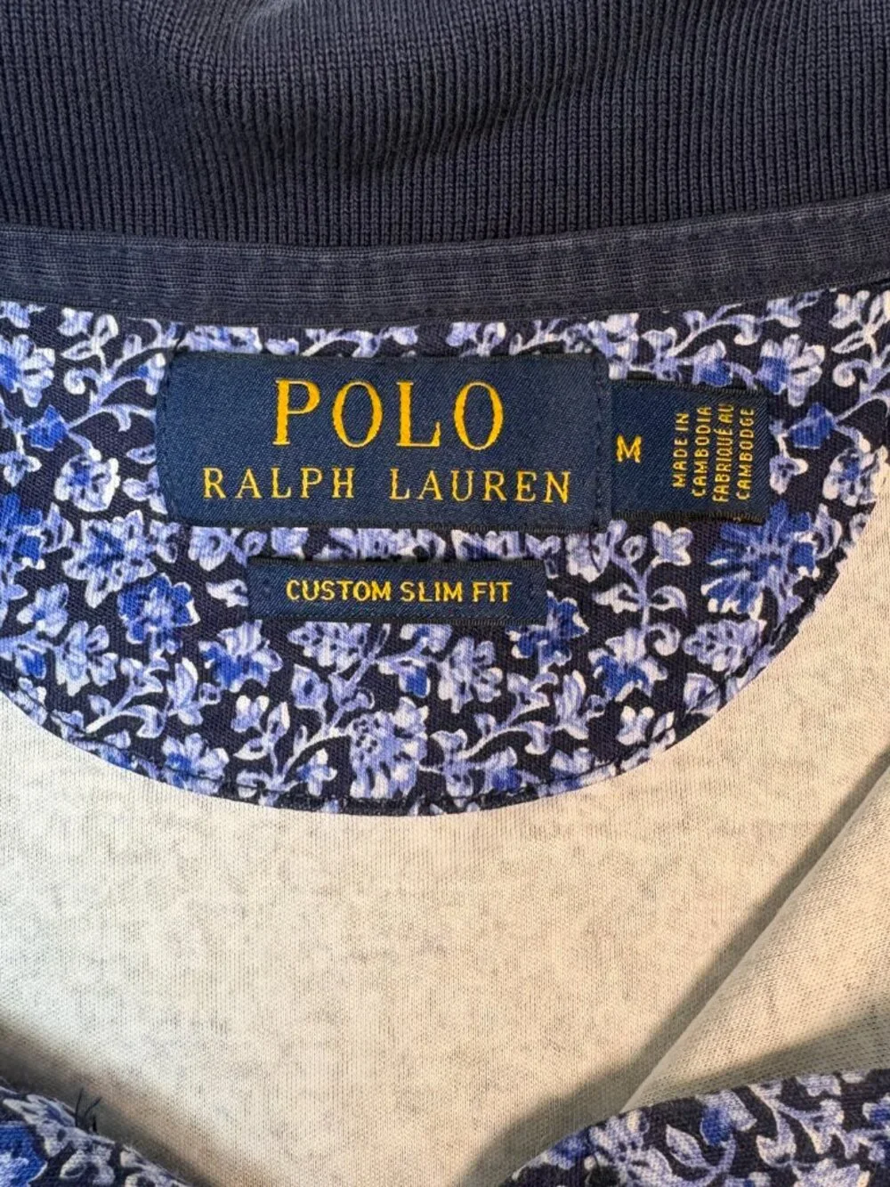 Polo Ralph Lauren Slim Fit Blue Ditsy Floral Polo Coastal Preppy Grandpacore M